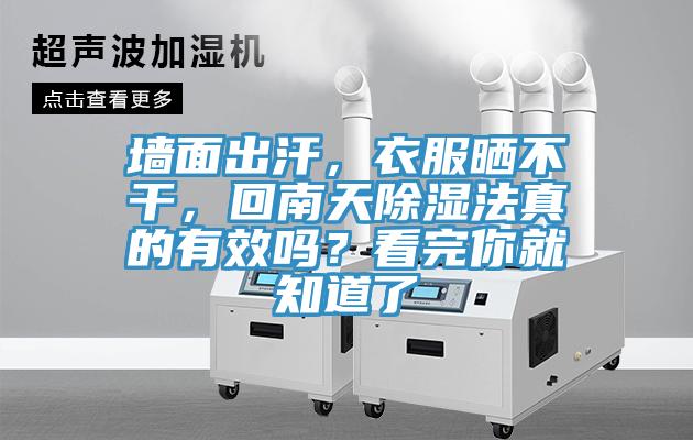 墙面出汗，衣服晒不干，回南天除湿法真的有效吗？看完你就知道了