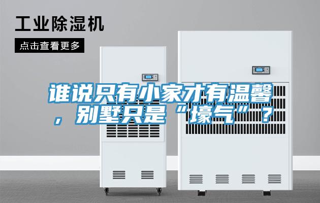 谁说只有小家才有温馨，别墅只是“壕气”？