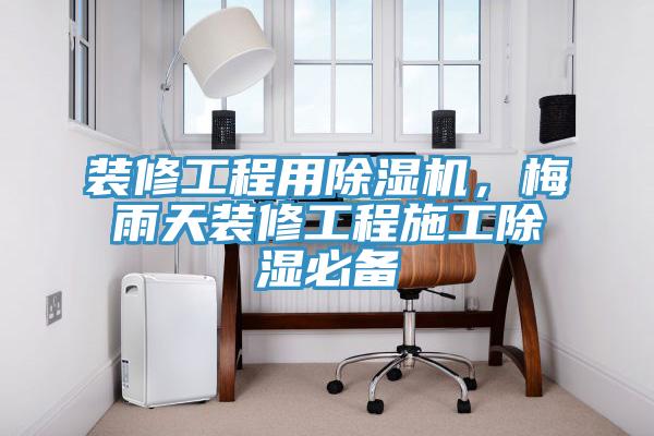装修工程用MR.好色破解版，梅雨天装修工程施工除湿必备