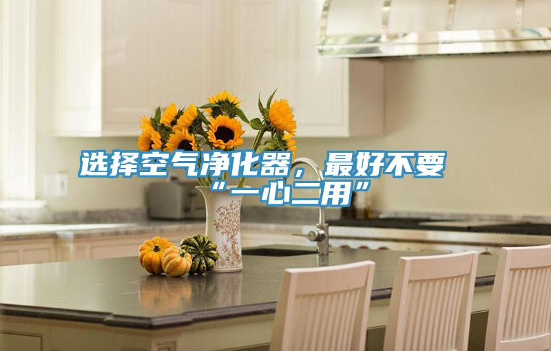 选择空气净化器，最好不要“一心二用”