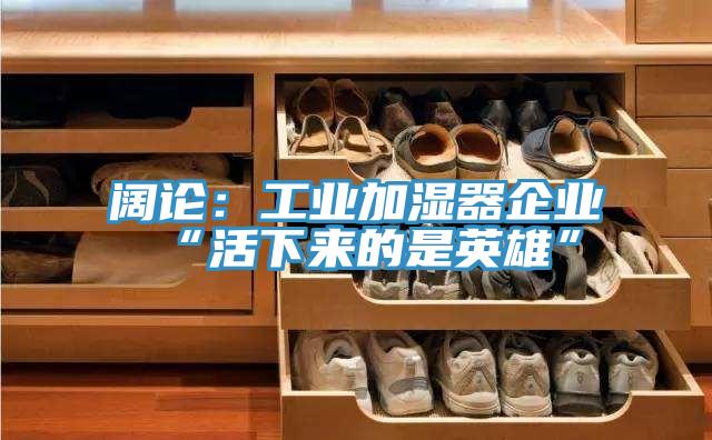 阔论：工业加湿器企业“活下来的是英雄”