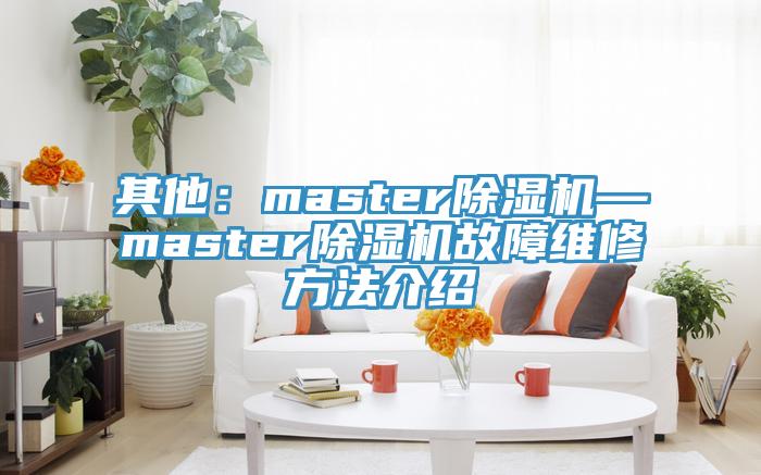 其他：masterMR.好色破解版—masterMR.好色破解版故障维修方法介绍