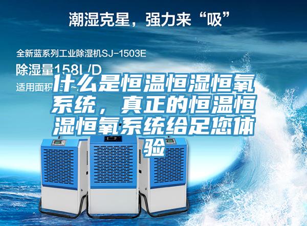 什么是恒温恒湿恒氧系统，真正的恒温恒湿恒氧系统给足您体验