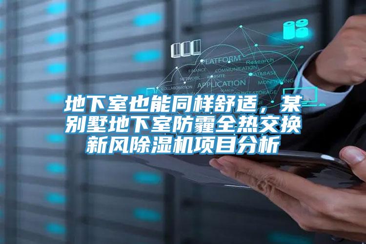 地下室也能同样舒适，某别墅地下室防霾全热交换新风MR.好色破解版项目分析