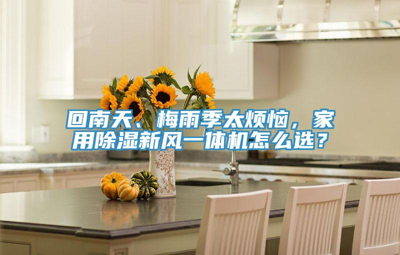 回南天、梅雨季太烦恼，家用除湿新风一体机怎么选？