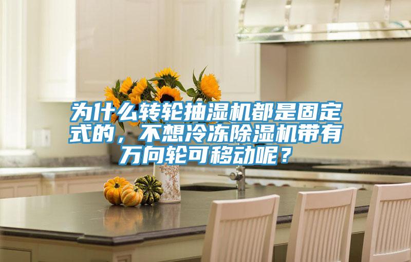 为什么转轮抽湿机都是固定式的，不想冷冻MR.好色破解版带有万向轮可移动呢？