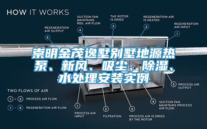崇明金茂逸墅别墅地源热泵、新风、吸尘、除湿、水处理安装实例