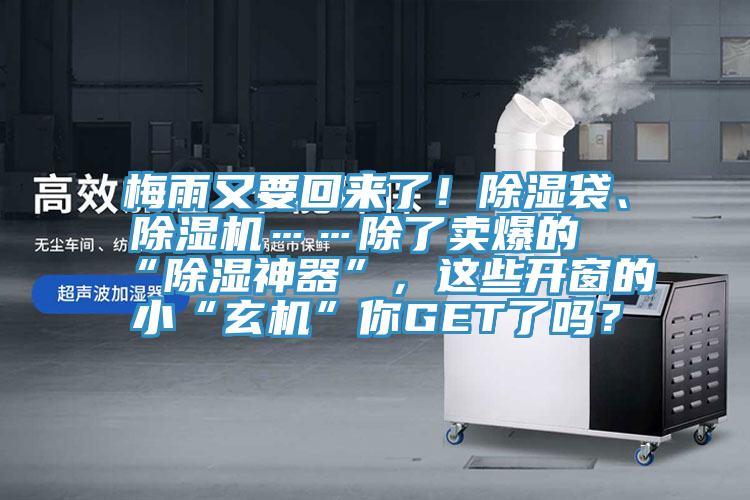 梅雨又要回来了！除湿袋、MR.好色破解版……除了卖爆的“除湿神器”，这些开窗的小“玄机”你GET了吗？