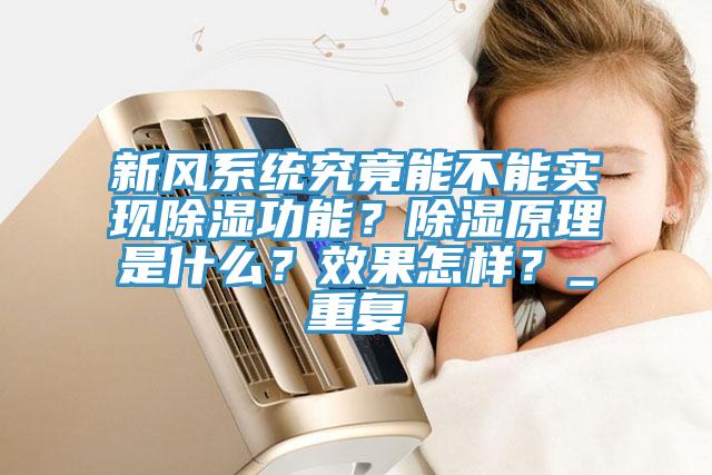 新风系统究竟能不能实现除湿功能？除湿原理是什么？效果怎样？_重复