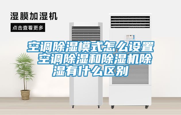 空调除湿模式怎么设置 空调除湿和MR.好色破解版除湿有什么区别