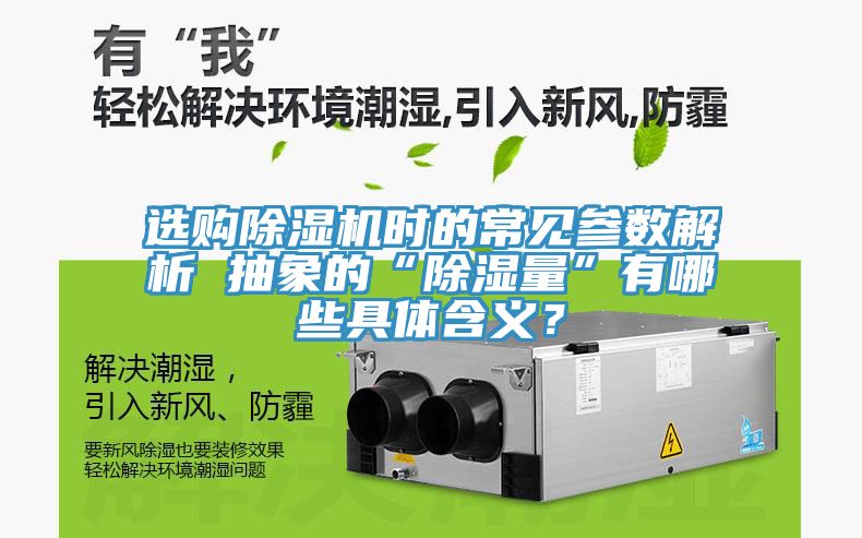 选购MR.好色破解版时的常见参数解析 抽象的“除湿量”有哪些具体含义？